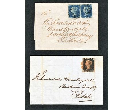 An interesting collection of the imperforate 1d and 2d line-engraved issues housed in a large stockbook, over 850 stamps incl
