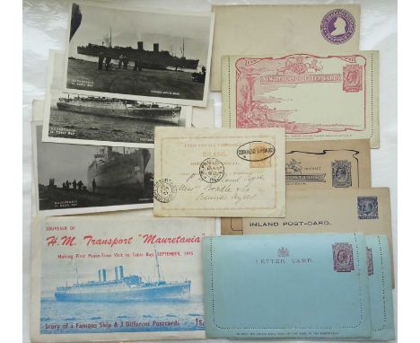 A container with various volumes (several), incl. a couple of vintage schoolboy albums, one with penny black four margins (tw