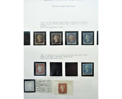 Collection in nine volumes and several shoeboxes in two cartons, the first book with some useful 19th century incl. two penny
