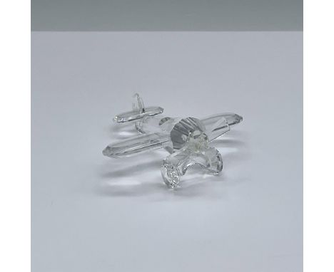 Adorable clear crystal propeller plane. Part of the When We Were Young series. Swarovski etched backstamp on the tail. This i