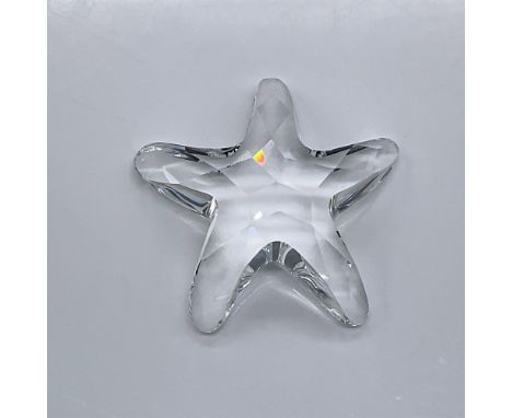This clear crystal starfish was an SCS renewal gift. Swarovski etched backstamp. This item has its original box. Measures 4"L