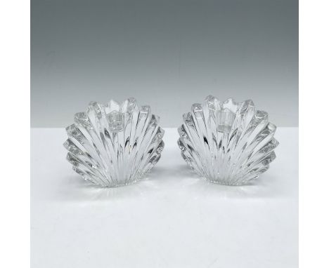 Designed to have shell appearance, cuts end at center opening for candlestick. Issued: 20th centuryDimensions: 3.5"L x 1.5"W 