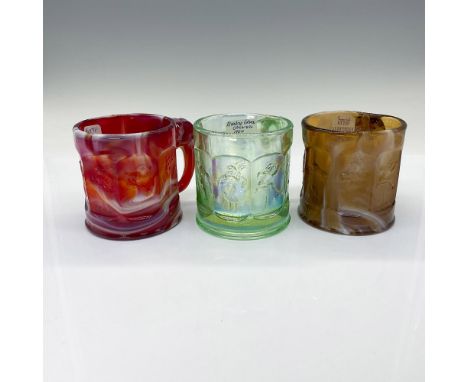 This charming collection of children's mugs features storybook scenes around the sides. It includes pieces in red ruby slag g