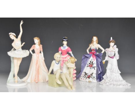 Royal Doulton, Coalport and Royal Worcester figures including Margot Fonteyn, Caroline, Eugenie, Diana (Collector's Club edit