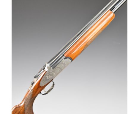Rizzini 12 bore over and under ejector shotgun with engraved scenes of birds to the sidelock plates and underside, engraved t