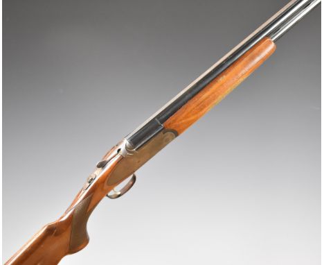Rizzini 12 bore over and under ejector shotgun with engraved scenes of birds to the sidelock plates and underside, engraved t