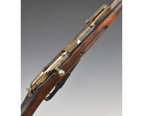 Deactivated New England Westinghouse Company Mosin Nagant Model 1891 .30/06 bolt-action rifle with adjustable folding ladder 