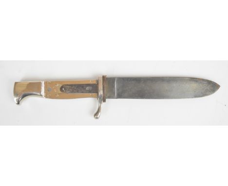 WW2 German Nazi Third Reich Hitler Youth pattern dagger with Huberdas Solingen and maker's mark to ricasso and a 14cm blade P
