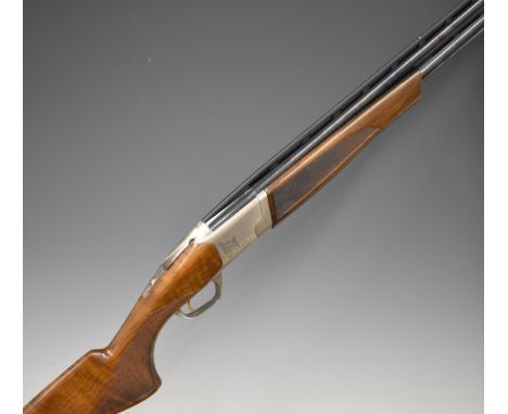 Browning Cynergy Sporting 12 bore over and under ejector shotgun with chequered semi-pistol grip and forend, named locks and 