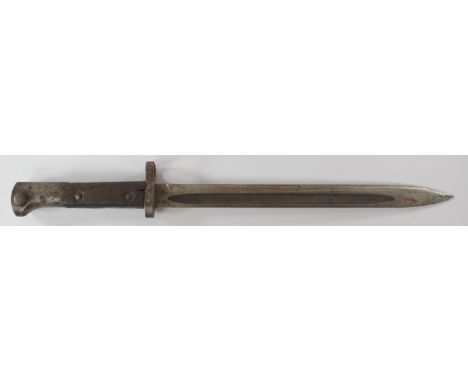 Czechoslovakian Mauser bayonet with wooden grips, CSZL to ricasso and 29.5cm fullered blade  PLEASE NOTE:- Before bidding ple