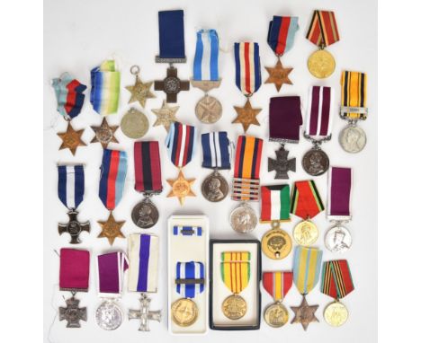 Five British Army WW2 medals comprising 1939/1945 Star (3), Atlantic Star and France &amp; Germany Star together with copy me