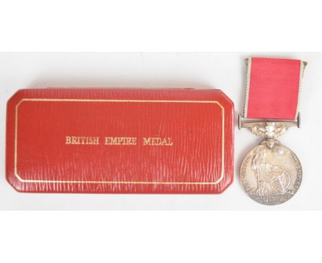 British Empire Medal Elizabeth II&nbsp;named to Chad Henry Law, with fitted box
