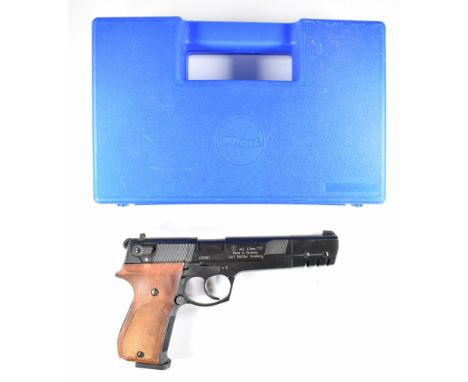 Umarex Walther CP88 Competition .177 CO2 air pistol with textured wooden grips, adjustable sights and two 8 shot magazines, s