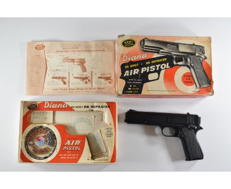 Diana 20 Shot BB Repeater .177 air pistol with chequered composite grips and fixed sights, NVSN, in original box with pellets