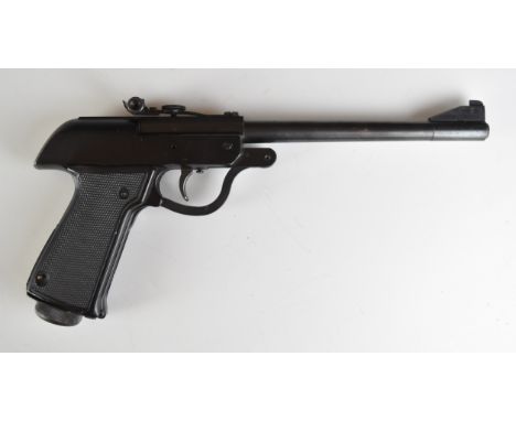 Polish Predom Lucznik model 1970 .177 Polish Army training target air pistol dated 1978 with chequered composite grips and ad