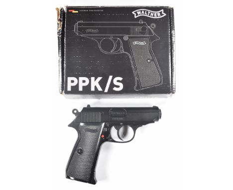 Umarex Walther PPK/S .177 CO2 air pistol with named and chequered composite grips and fixed sights, serial number 21F07891, i