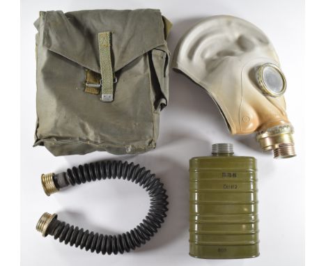 Eastern Bloc respirator with haversack, canister and connecting pipe