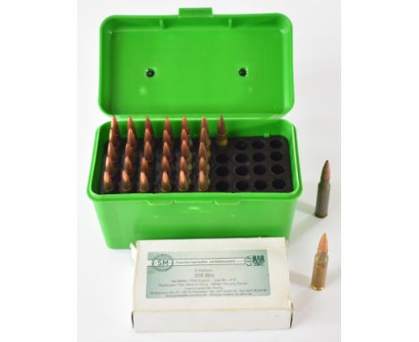 Fifty two .308 Win rifle cartridges including SM, some in original box and some in Case-Gard carry case.&nbsp;PLEASE NOTE THA