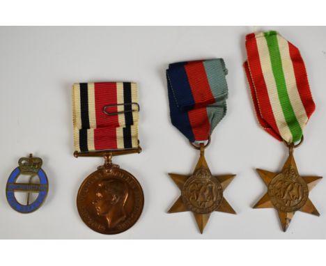 British WW2 medal pair comprising 1939/1945 Star and Italy Star together with a Police Special Constable For Faithful Service