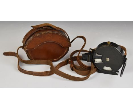 British WW1 compass by J Halden &amp; Co, Manchester marked 241, 3020 and patent No1926, with leather case&nbsp;