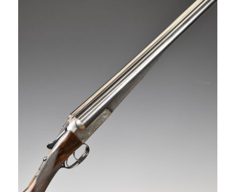 William Cashmore 12 bore side by side ejector shotgun&nbsp;with named and engraved locks, engraved underside, trigger guard, 