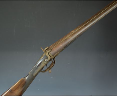 G W Bales of Ipswich 12 bore pinfire hammer action shotgun with named and engraved locks, engraved underside, rotary underlev
