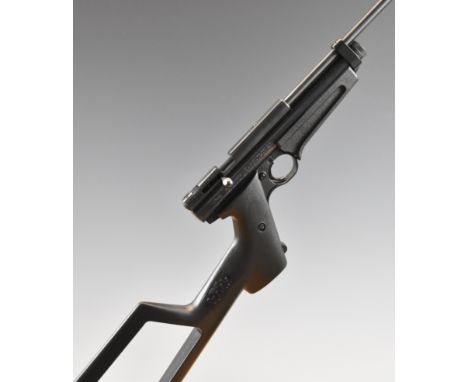Crosman 2250XL .22 CO2 air rifle with pistol grip, skeleton stock and scope, serial number 124G00056, in original box with in