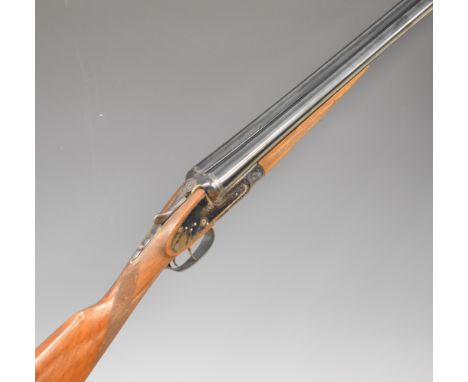AYA The Countryman 12 bore sidelock side by side ejector shotgun border engraved locks, underside, trigger guard, top plate, 