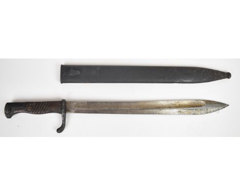 German WW1 98/05 pattern bayonet with Dietrich Altenburg to ricasso, a 37cm fullered blade and scabbard  PLEASE NOTE:- Before