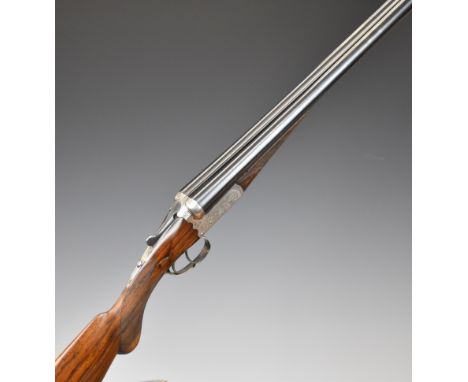 Charles Rosson &amp; Son 12 bore side by side ejector shotgun with named locks, fine rose and scroll engraving to the locks, 