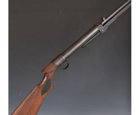 BSA Standard No 1 Light or Ladies .177 under-lever air rifle with chequered semi-pistol grip and adjustable sights, serial nu