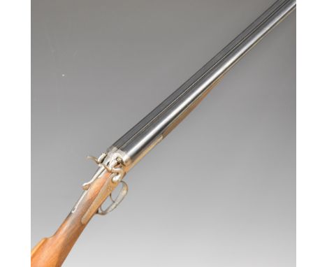 Unnamed 16 bore&nbsp;side by side hammer action shotgun with engraved scenes of dogs and brids to the locks, engraved rebound