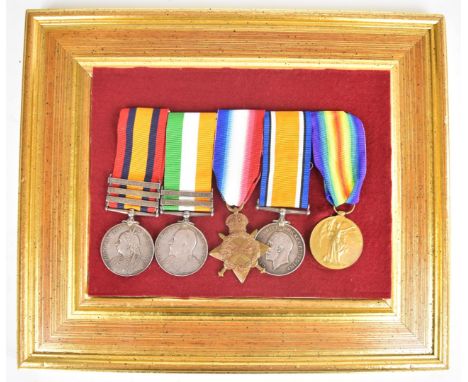 British Army Queen's South Africa Medal with clasps for Cape Colony, Orange Free State and Transvaal, King's South Africa Med