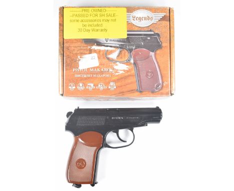 Umarex The Spirit of Legends Makarov .177 CO2 air pistol with chequered faux wood grips and fixed sights, serial number 21F57