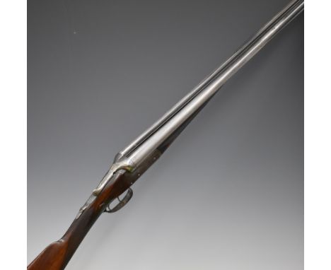H F Pollard of Worcester&nbsp;16 bore side by side ejector shotgun&nbsp;with engraved scenes of birds to the locks, trigger g