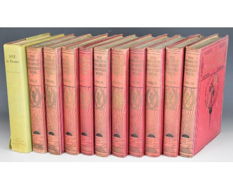 The History of the Great European War in 10 volumes together with a copy of S O E in France by M R D Foot, first edition 1966