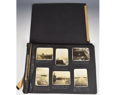 Photograph album dated 1929 comprising sightseeing tour including Waterloo, Lion Mound, Duke of Wellington's overnight accomm