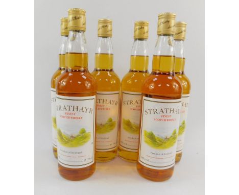 Six bottles of Strathayr Scotch Whisky, Monkwood Estates, 70cl.