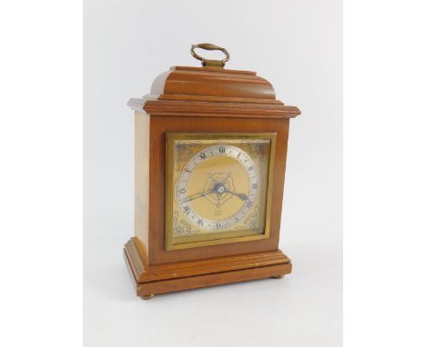 An Elliott mahogany cased mantel clock, made to commemorate the Marriage of HRH Prince of Wales and Lady Diana Spencer in 198
