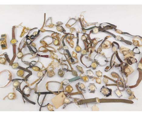Lady's gold plated and base metal cased wristwatches, including Smiths, Timex, Ingersoll, Magloire and Falcon, (qty).