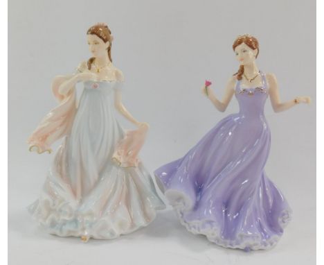 A Coalport porcelain figure modelled as True Love, limited edition 10371/12500, for Compton & Woodhouse, boxed, together with