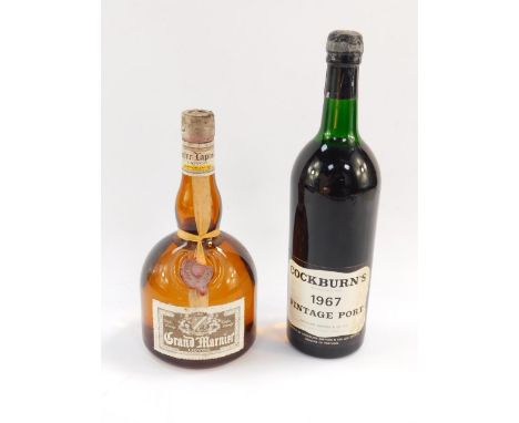 A bottle of JB Lapostolle Grand Marnier, together with a bottle of Cockburn's Vintage Port 1967, (2).
