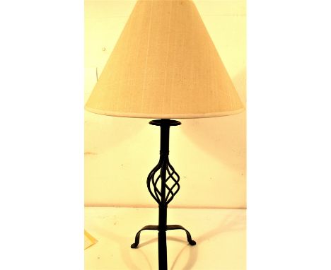 Metal table lamp with linen shade. 75 x 40cm. New 