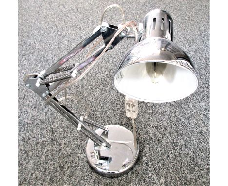 Chrome adjustable table lamp. 