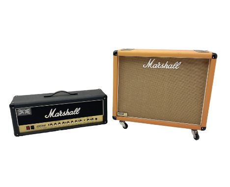 Marshall JCM 2000 dual super lead guitar amplifier head and a Marshall 1936 lead 2x12 speaker cabinet (2)Condition Report:No 