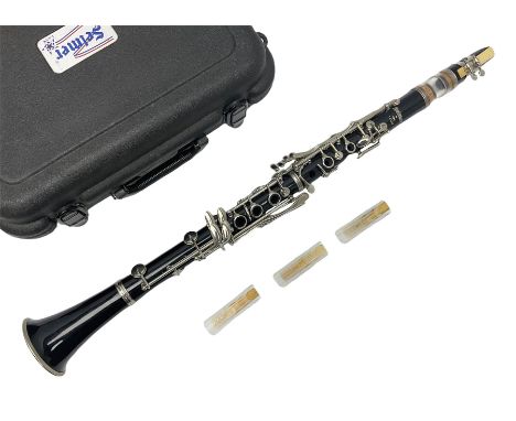 Selmer 1400 five-piece clarinet, serial no.1545185; casedCondition Report:Both instrument and case look to be in good conditi