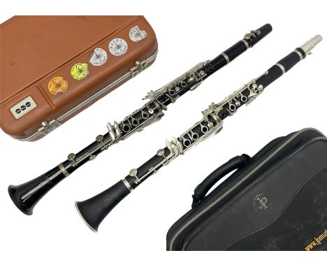 John Packer JP121 Mk.IV five-piece clarinet, serial no.12109992; in original case; and B & H 78 four-piece clarinet, serial n