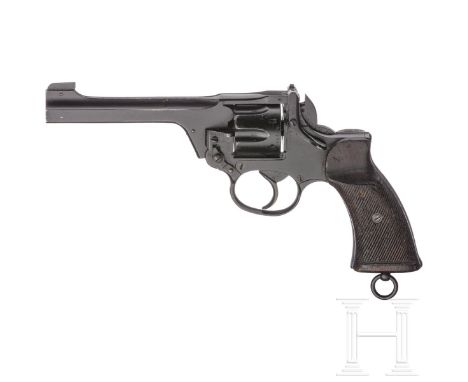 Enfield No. 2 Mk I, Panzerbesatzungen  Kal. .380 MKI, Nr. P2978, blanker Kipplauf, Länge 5". Sechsschüssig. Britischer Beschu