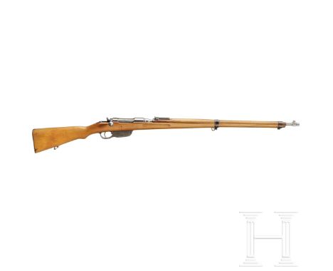 Repetiergewehr Steyr M 95  Kal. 8x56R, Nr. 9190N, nicht nummerngleich. Lauf matt. Deutscher Beschuss. Lauf mit Hülse und Vers