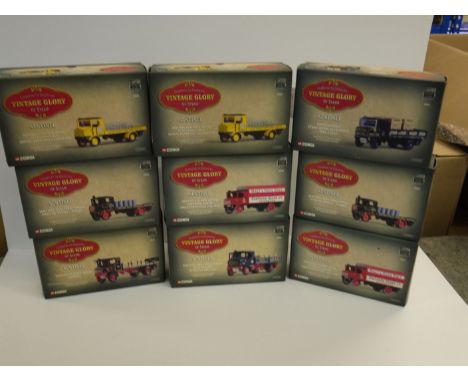 Nine boxed ltd edn 1/50 Corgi Vintage Glory of Steam Sentinel diecast models to include 2 x 80005 Cement Marketing Company, 2